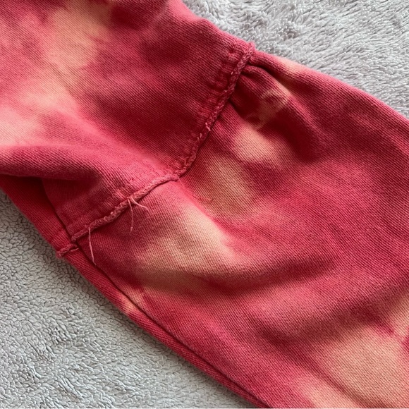 Free People Boho Floral Embroidered Tie Dye Distressed Zip-Up Hoodie Sweatshirt - Picture 8 of 17